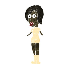 retro cartoon nurse wearing gloves