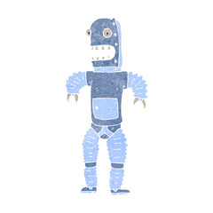 retro cartoon robot