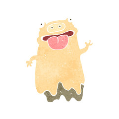 retro cartoon spooky ghost