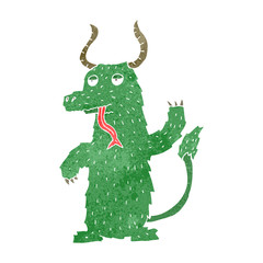 retro cartoon monster