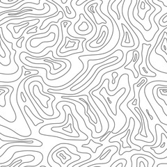 Topographic Map Seamless Pattern. Vector Background