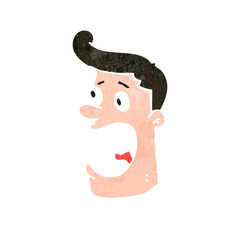 retro cartoon shocked man