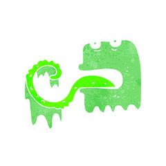 retro cartoon slimy ghost