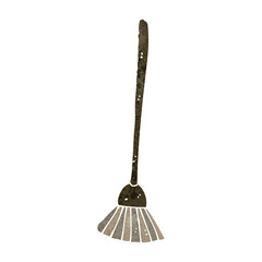 retro cartoon broom