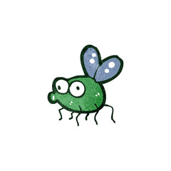 retro cartoon little fly