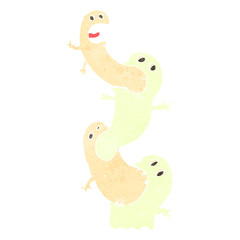 retro cartoon funny ghosts