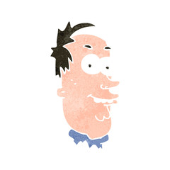 retro cartoon male face