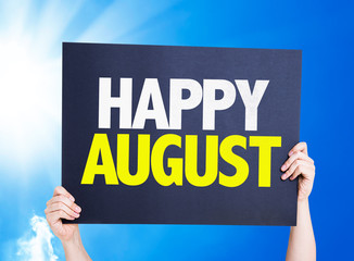 Happy August card with a beautiful day