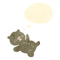 retro cartoon teddy bear