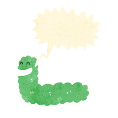 retro cartoon caterpillar
