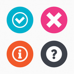 Information icons. Question FAQ symbol.
