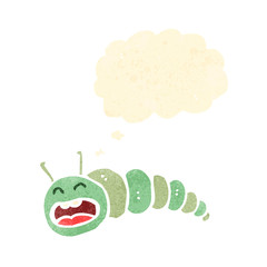 retro cartoon caterpillar