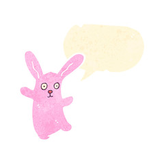 retro cartoon pink bunny rabbit