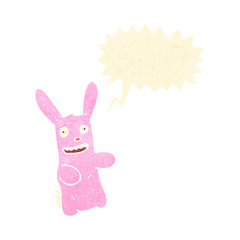 retro cartoon pink bunny rabbit