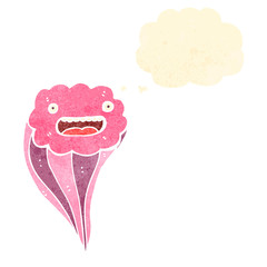 Retro cartoon with texture. Isolated on White.