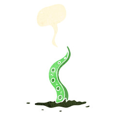 retro cartoon tentacle