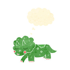 retro cartoon triceratops