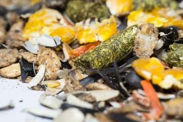  natural  muesli  background . for horse. extrim macro