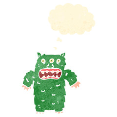 retro cartoon monster