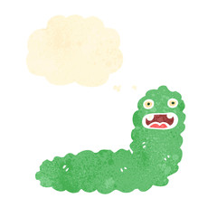 retro cartoon caterpillar