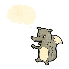 cartoon little wolf