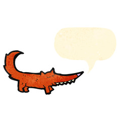 cartoon fox with speech bubble