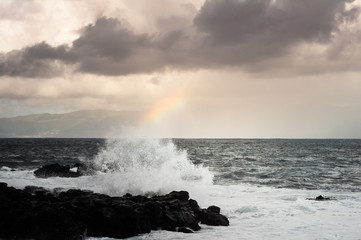 Atlantik Küste Regenbogen