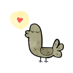 cartoon love bird