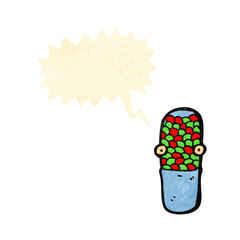 cartoon medical capsule pill