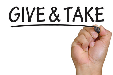 hand writing give and take