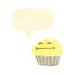retro cartoon muffin