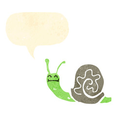 retro cartoon snail