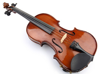 Fototapeta na wymiar Classical violin isolated on white
