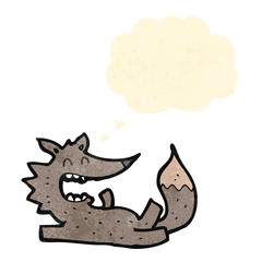cartoon little wolf