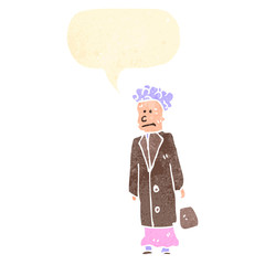 cartoon elderly woman