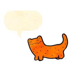 cartoon cat with speech bubble