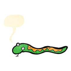 cartoon snake hissing