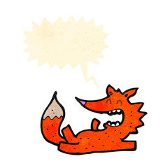 cartoon laughing fox