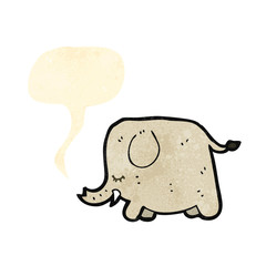 cartoon elephant with speech bubble