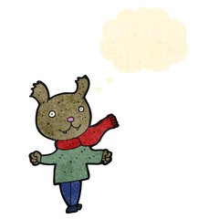 cartoon bear wearing clothes