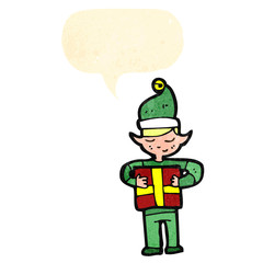 cartoon male christmas elf