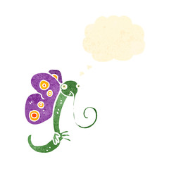 retro cartoon butterfly