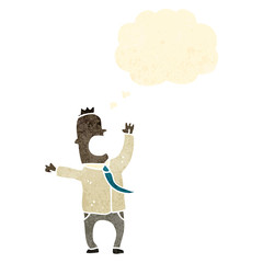 stressed out businessman retro cartoon