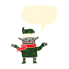 cartoon cool christmas elf