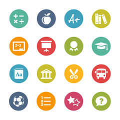 Education Icons, Circle Series