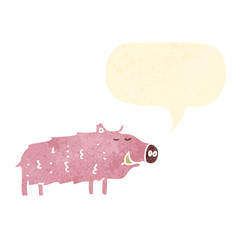 cartoon wild pig
