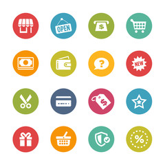 Shopping Icons, Circle Series