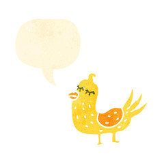 retro cartoon bird