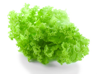 Fresh lettuce isolated on white