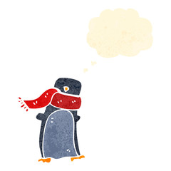cute christmas penguin cartoon